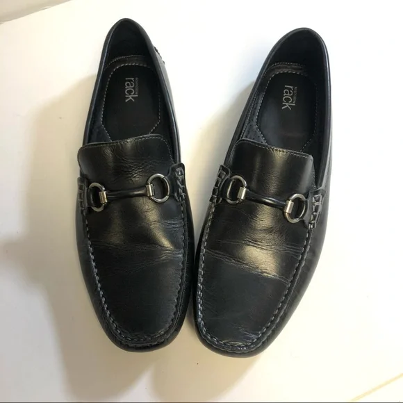 Nordstrom‎ Rack Driving Loafers Mens Size 11 Black Leather Moccasins Slip On Driver Shoes & Moccasins for Men | Nordstrom Rack main image 3